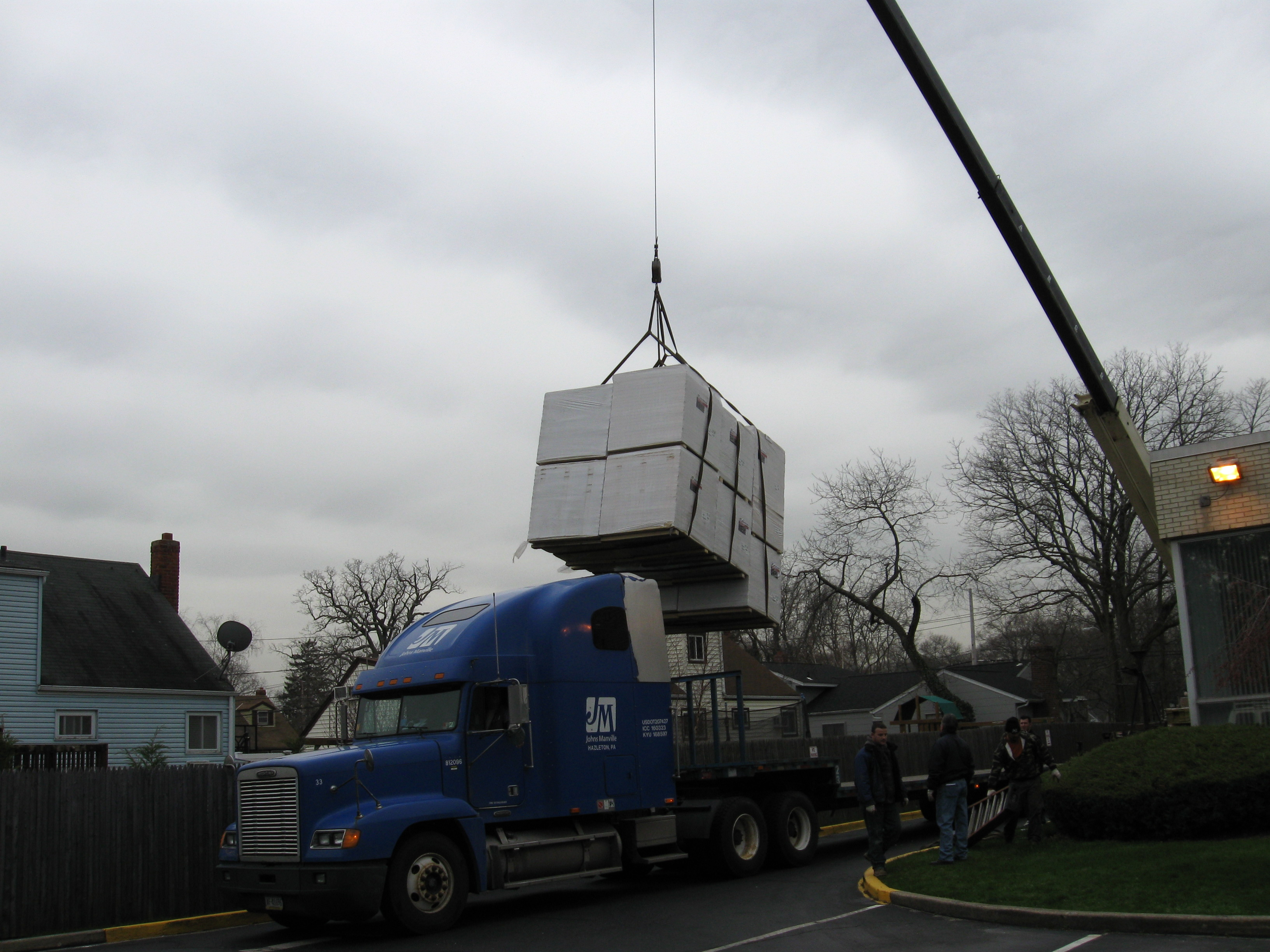 deliveries  roof project 4.14.09