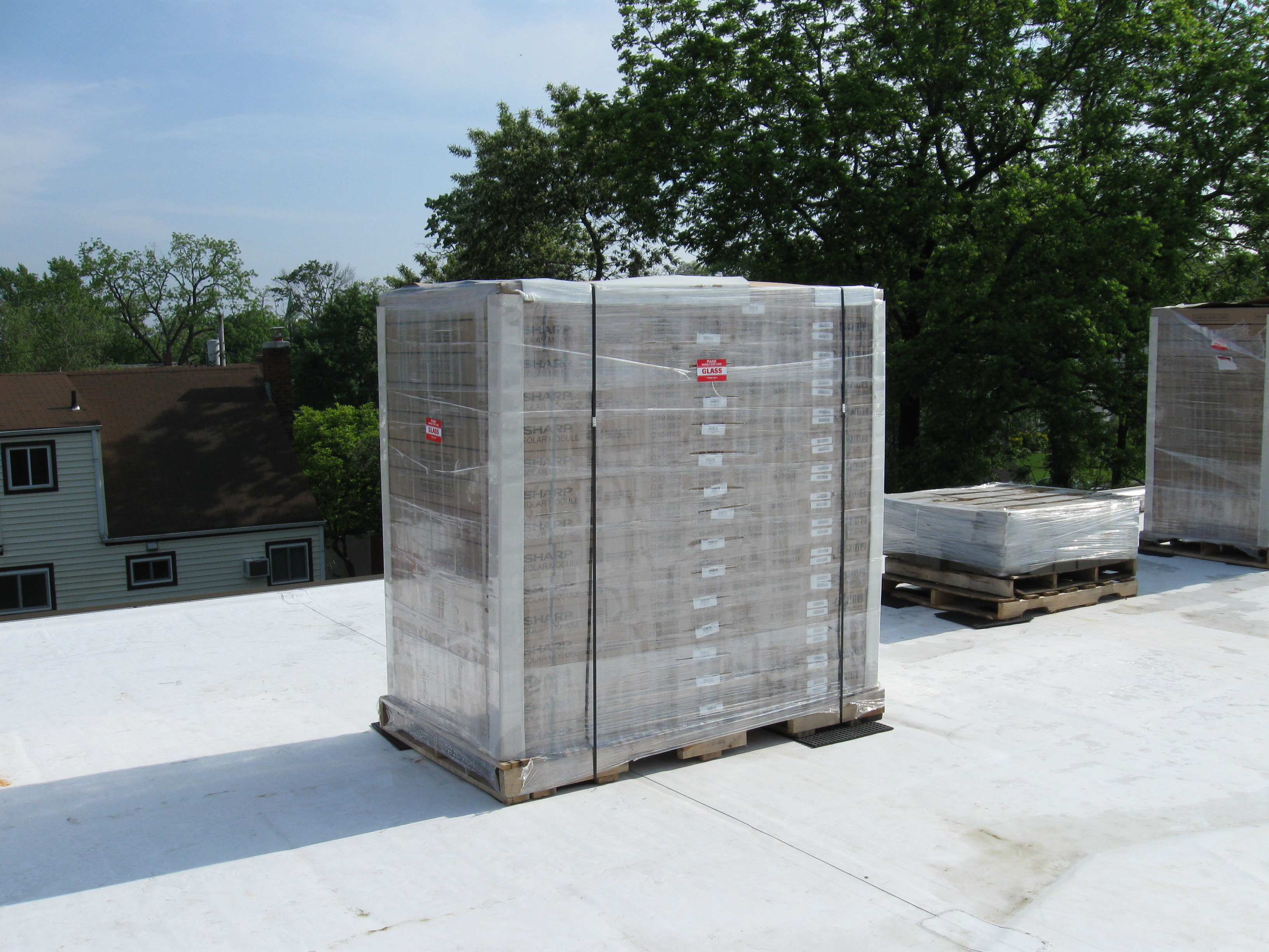6.1.09 panels up on the roof